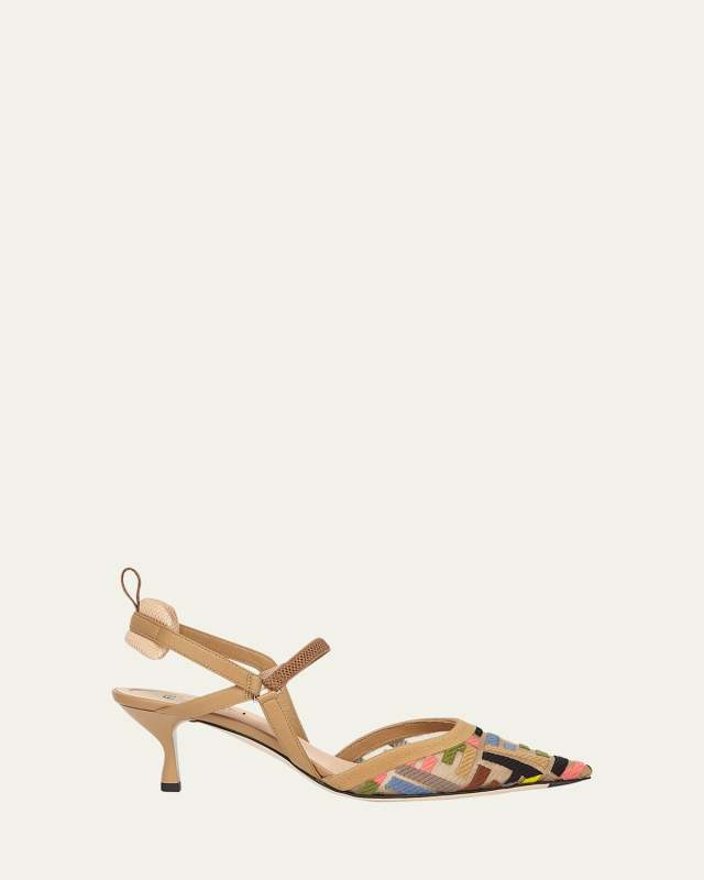 Colibri FF Pointed Slingback Kitten Pumps
